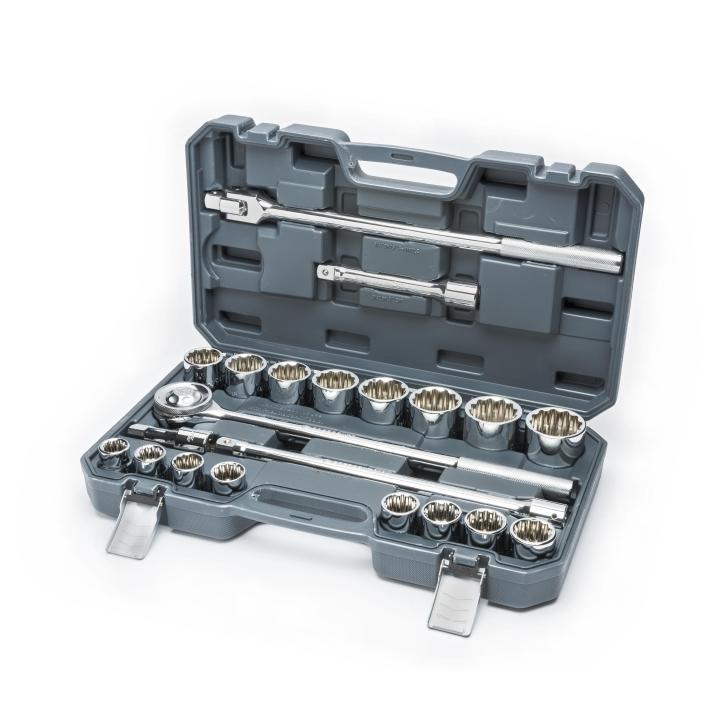 21 Piece 3/4" Drive 12 Point Standard SAE Mechanics Tool Set - AAA Industrial Supply