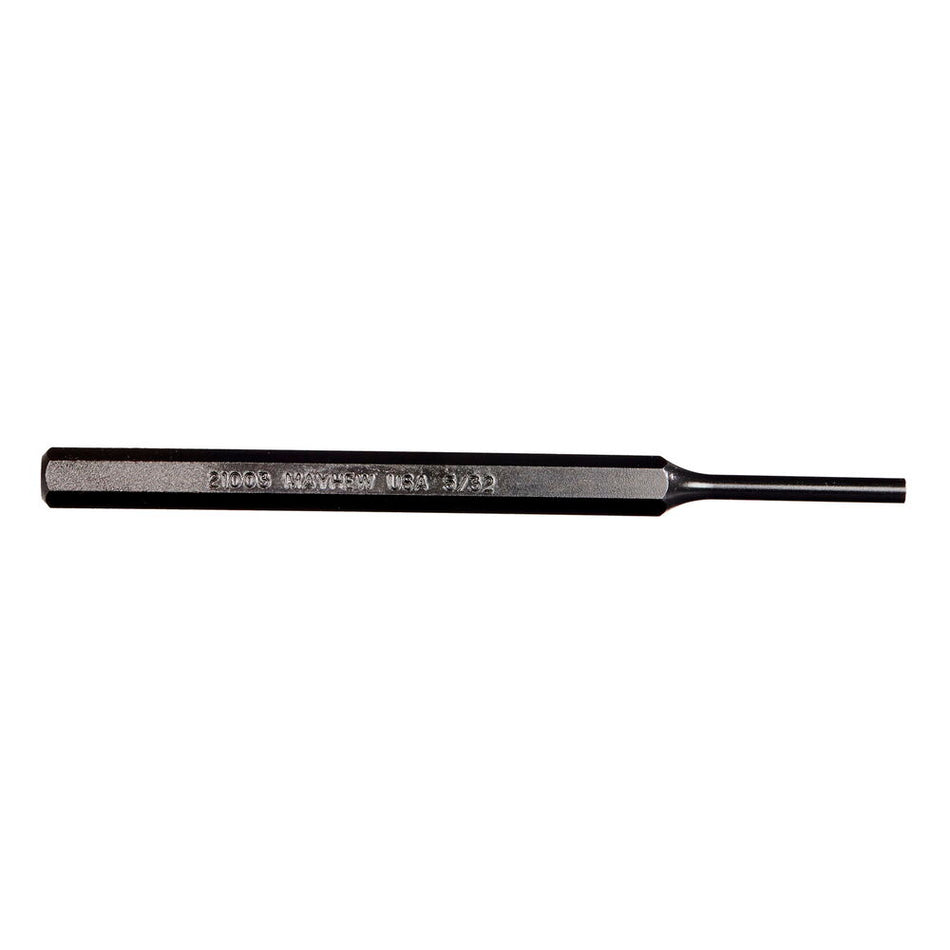 Mayhew Tools 21003 SAE Pin Punch, 5/32 x 1" Pin, 5" OAL x 5/16" Body, Black Oxide Finish