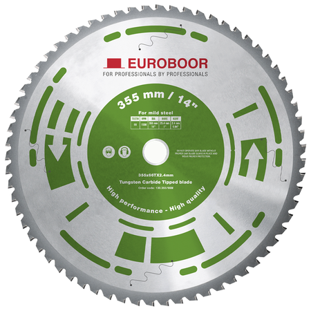 Saw blade, 75Cr1, D 355 mm / 14 inch, T 66.