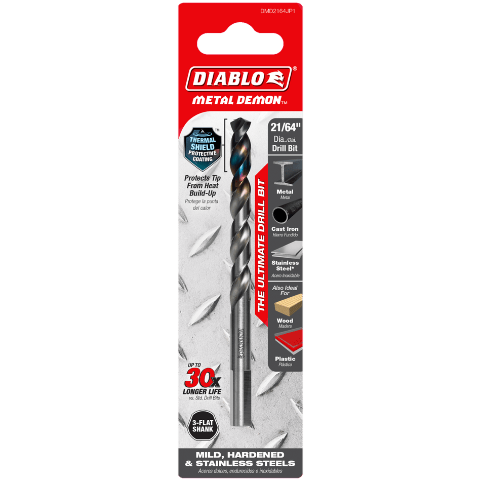 21/64" Metal Demon™ Drill Bit for Mild, Hardened and Stainless Steels - AAA Industrial Supply