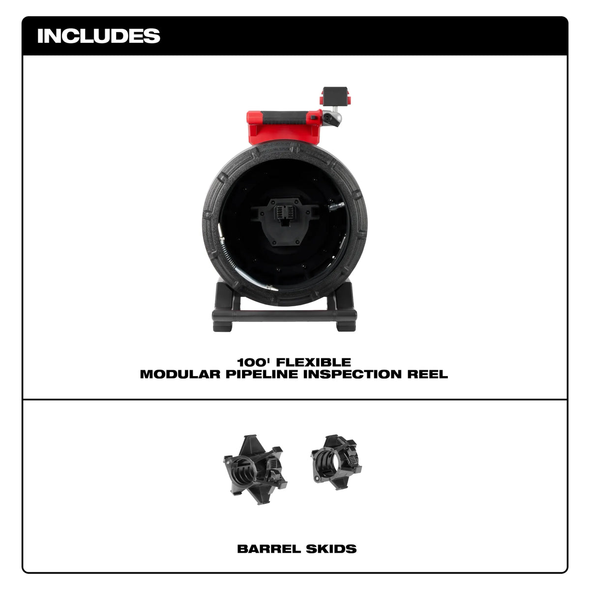 Milwaukee 100’ Flexible Modular Pipeline Inspection Reel