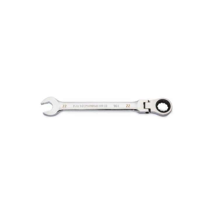 22mm 90 - Tooth 12 Point Flex Head Ratcheting Combination Wrench - AAA Industrial Supply