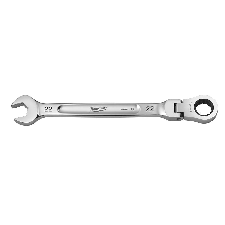22mm Flex Head Ratcheting Combination Wrench - AAA Industrial Supply
