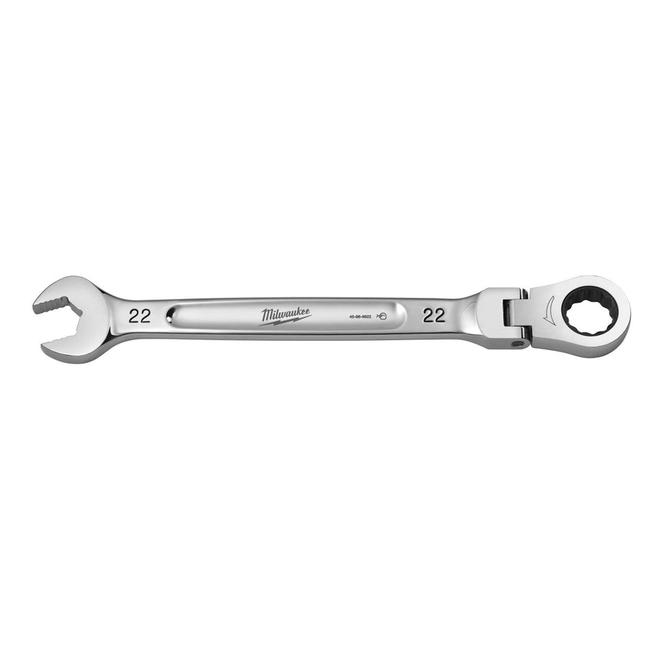 22mm Flex Head Ratcheting Combination Wrench - AAA Industrial Supply