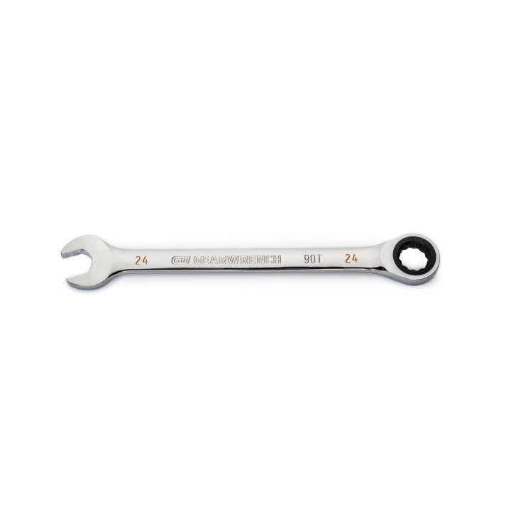 24mm 90 - Tooth 12 Point Ratcheting Combination Wrench - AAA Industrial Supply