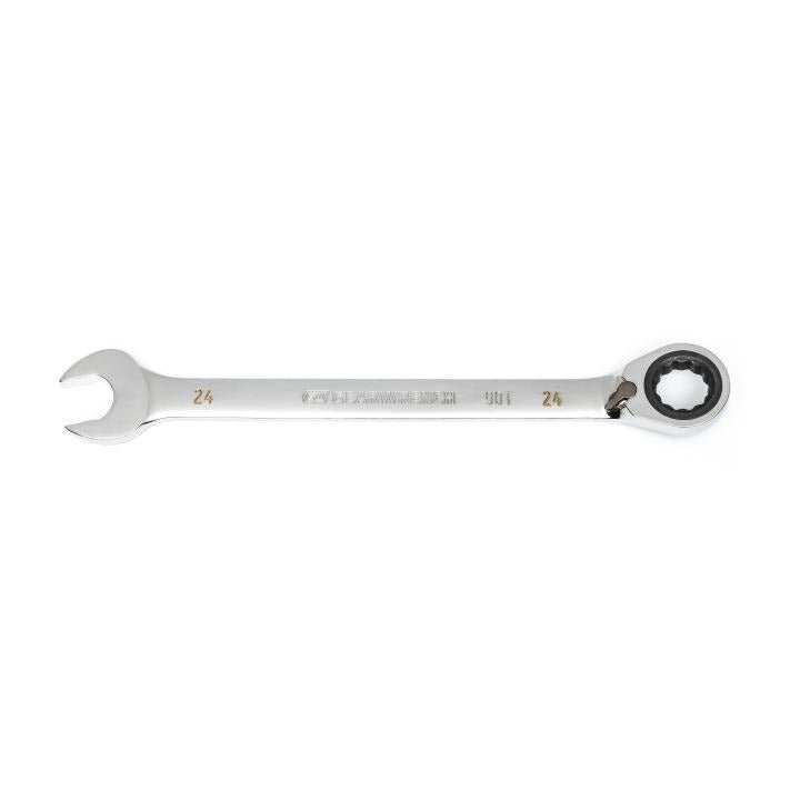 24mm 90 - Tooth 12 Point Reversible Ratcheting Wrench - AAA Industrial Supply