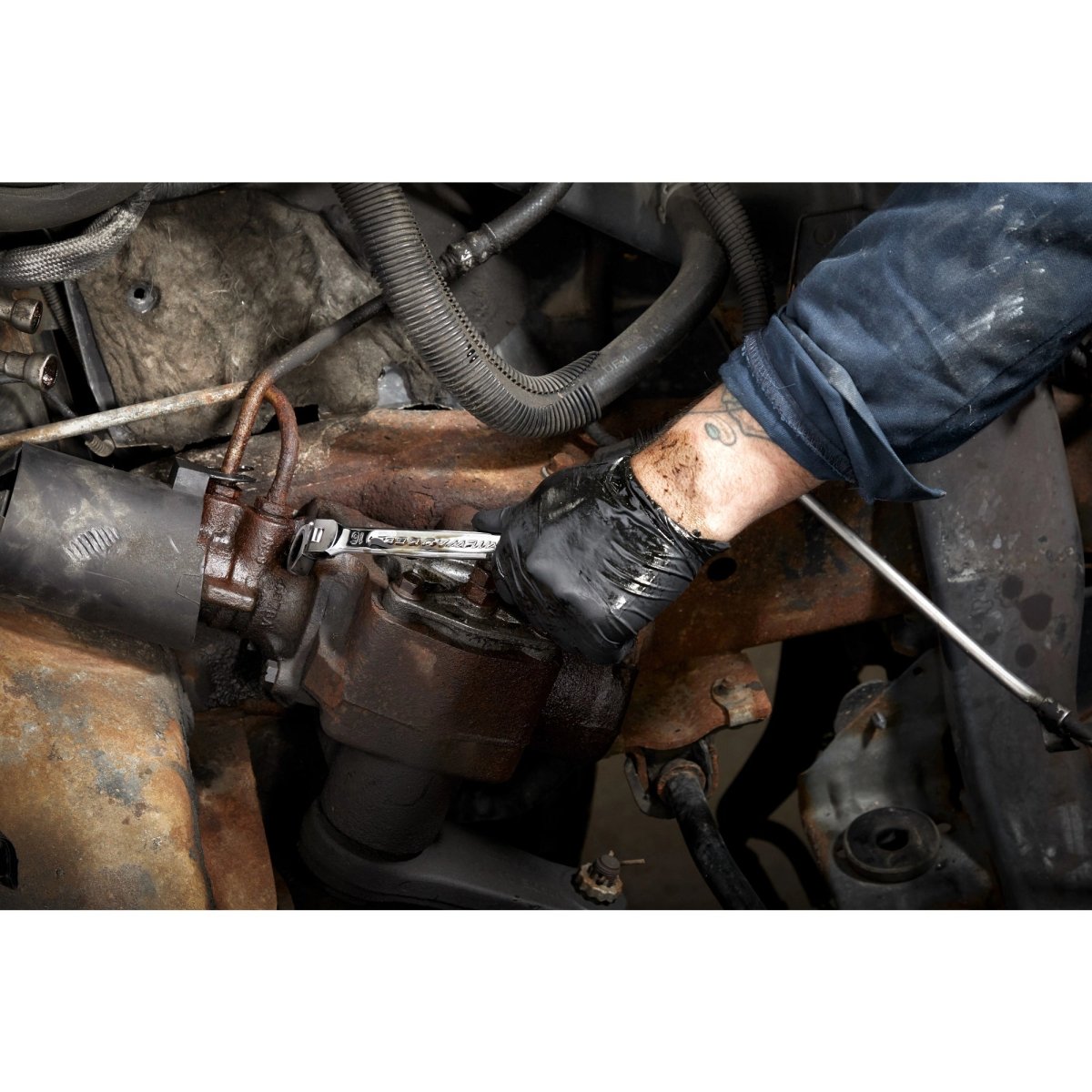 24MM Flex Head Ratcheting Combination Wrench - AAA Industrial Supply