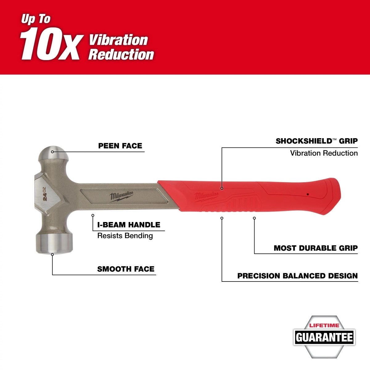 24oz STEEL BALL PEEN HAMMER - AAA Industrial Supply