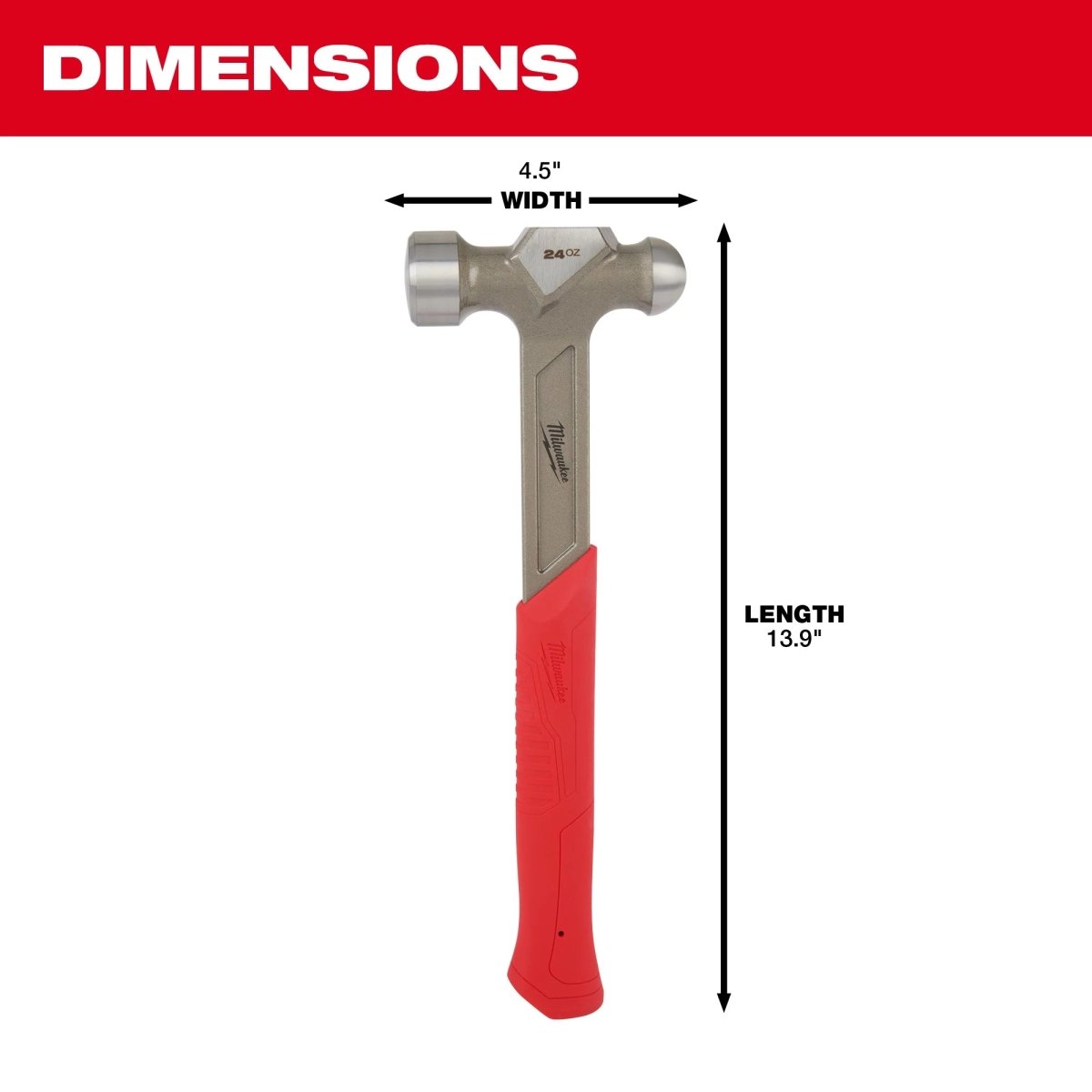 24oz STEEL BALL PEEN HAMMER - AAA Industrial Supply