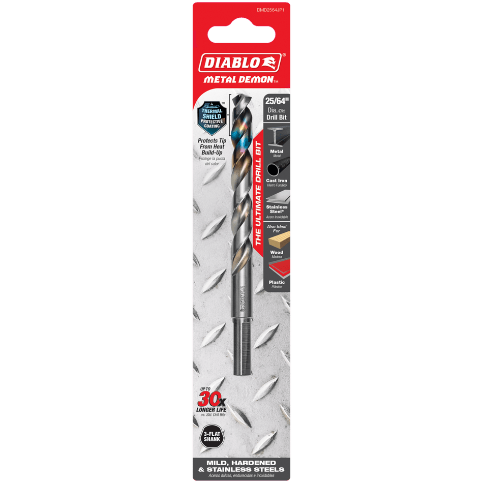 25/64" Metal Demon™ Drill Bit for Mild, Hardened and Stainless Steels - AAA Industrial Supply