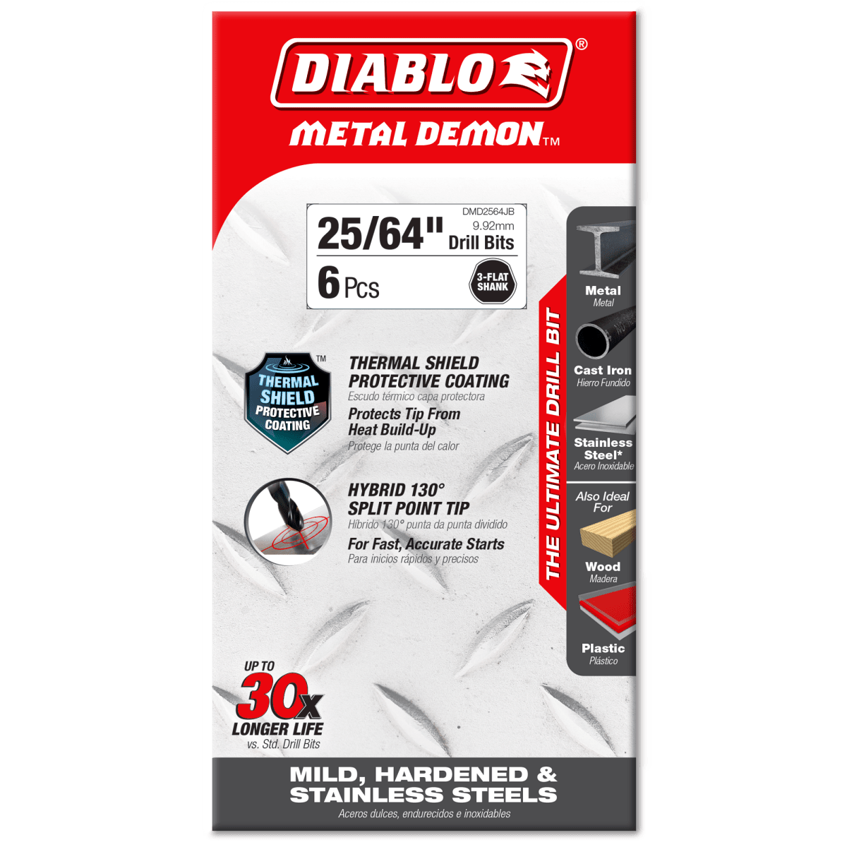 25/64" Metal Demon™ Drill Bits for Mild, Hardened and Stainless Steels - AAA Industrial Supply