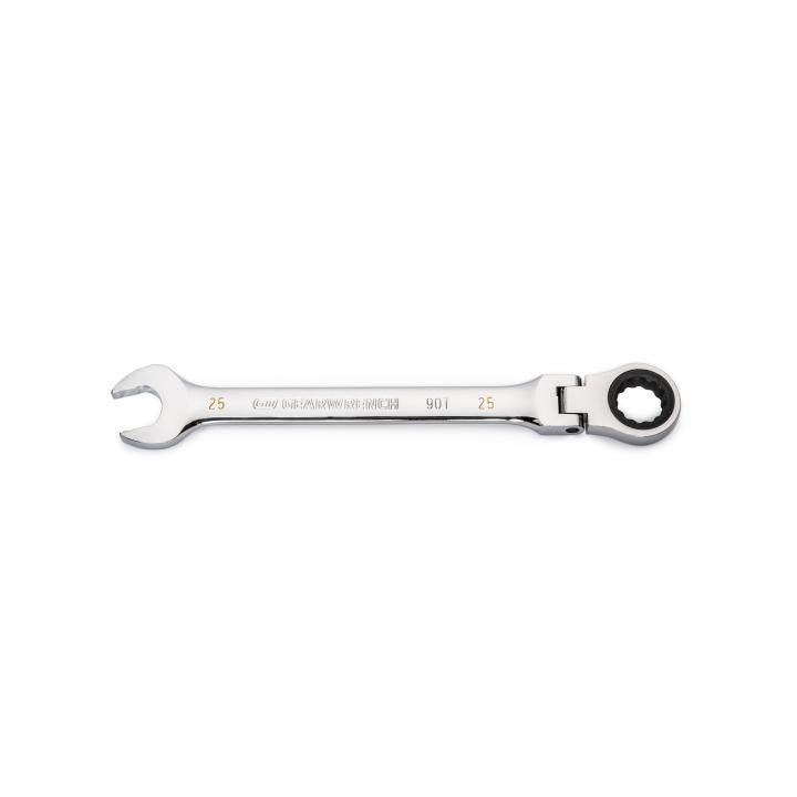 25mm 90 - Tooth 12 Point Flex Head Ratcheting Combination Wrench - AAA Industrial Supply