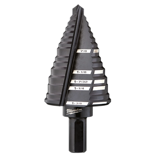 #8 Step Drill Bit, 1/2" - 1" by 1/16"