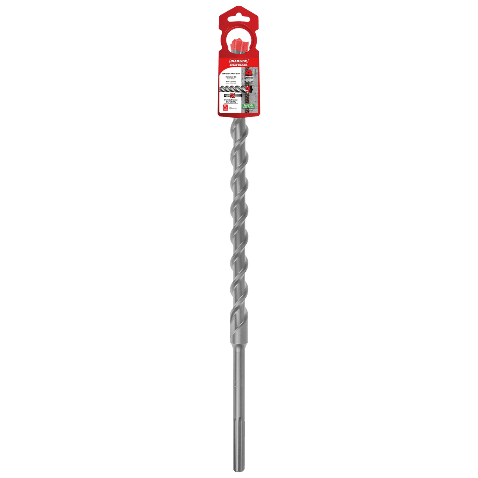 27/32"x 16"x 21" Rebar Demon™ SDS - Max 4 - Cutter Full Carbide Head Hammer Drill Bit - AAA Industrial Supply
