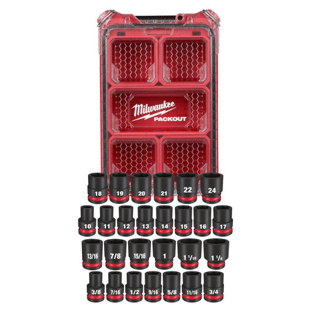 27PC SHOCKWAVE™ Impact Duty Socket 1/2” Drive MM & SAE Set with PACKOUT™ - AAA Industrial Supply
