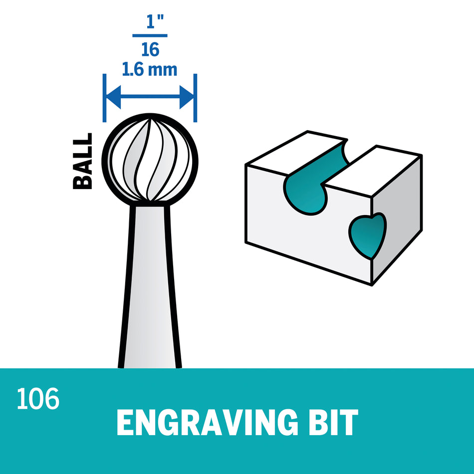 Dremel 1/16 In. (1.6 mm) Engraving Bit