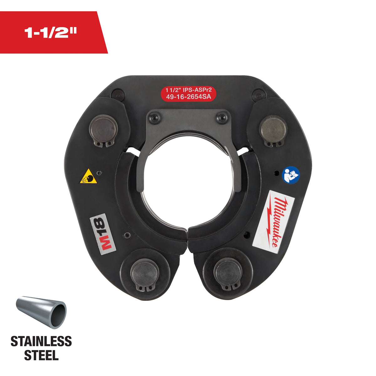 Milwaukee 1-½” IPS-ASP Press Ring for M18™ FORCE LOGIC™ Long Throw Press Tool