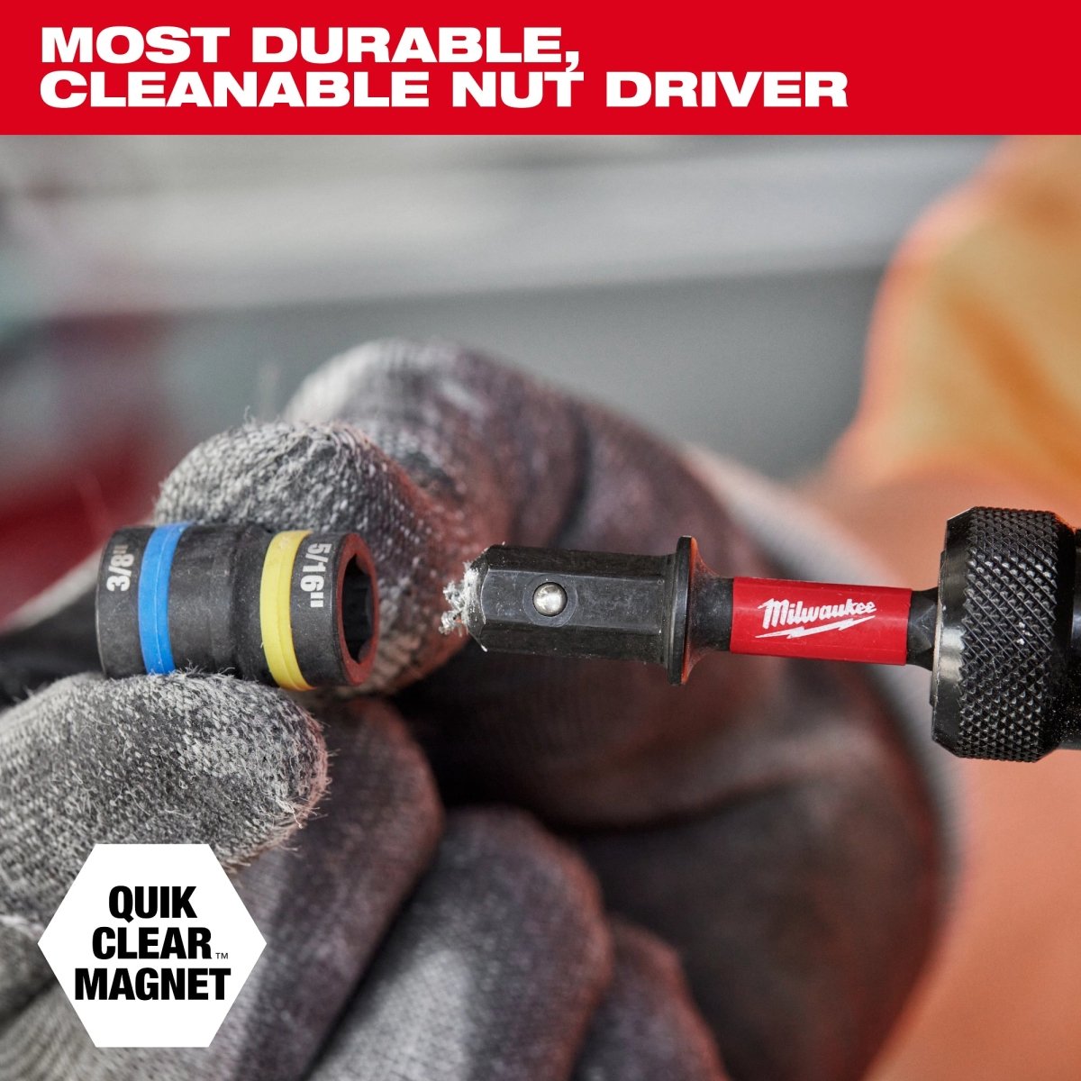 2PC SHOCKWAVE™ Impact Duty QUIK - CLEAR™ 2 - in - 1 Magnetic Nut Driver Set - AAA Industrial Supply