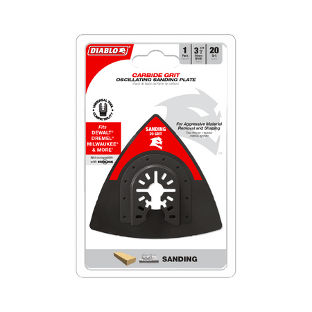3 - 1/2" 20 - Grit Universal Fit Oscillating Sanding Plate - AAA Industrial Supply
