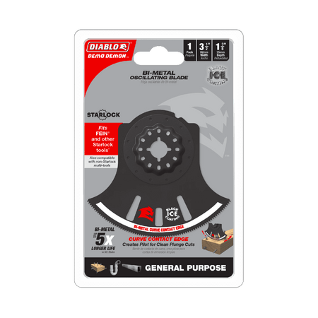 3 - 1/2" Demo Demon™ Starlock Bi - Metal Oscillating Blade for General Purpose Cuts - AAA Industrial Supply