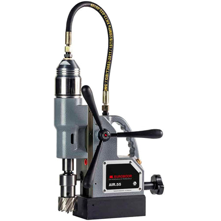 Pneumatic magnetic drilling machine, 55mm - 2 3/16", 6.3 bar.