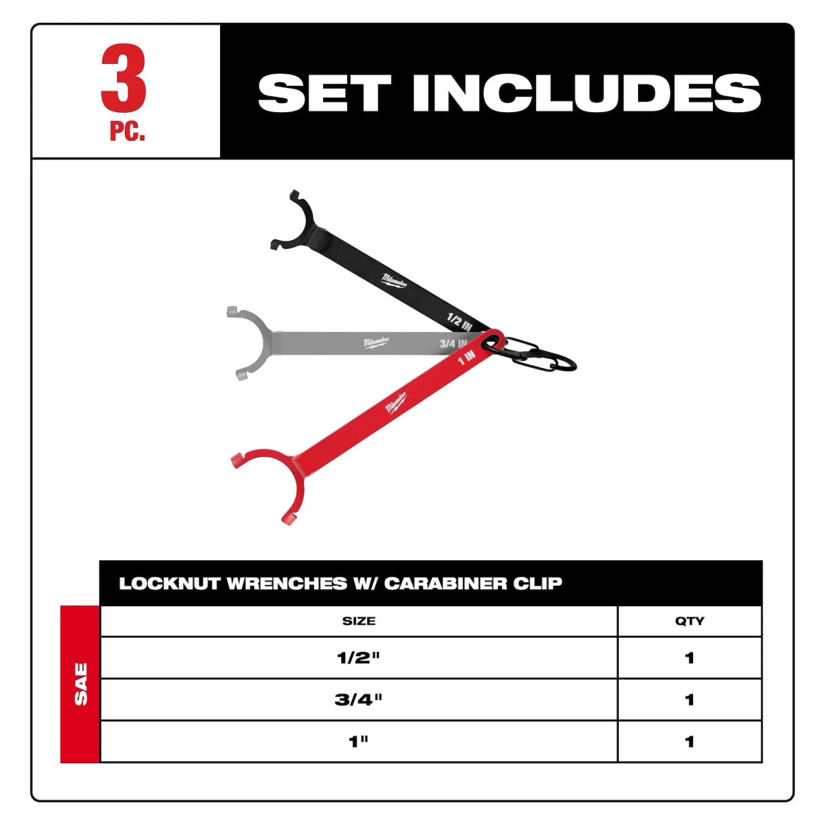 3 PC. Locknut Wrench Set - AAA Industrial Supply