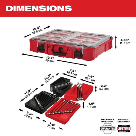 30pc Metric & SAE Combination Wrench Set with PACKOUT™ Organizer - AAA Industrial Supply