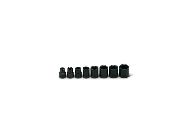 3/8" Drive 8 Piece Set - 6 Point Standard Impact Sockets, 5/16" - 3/4"