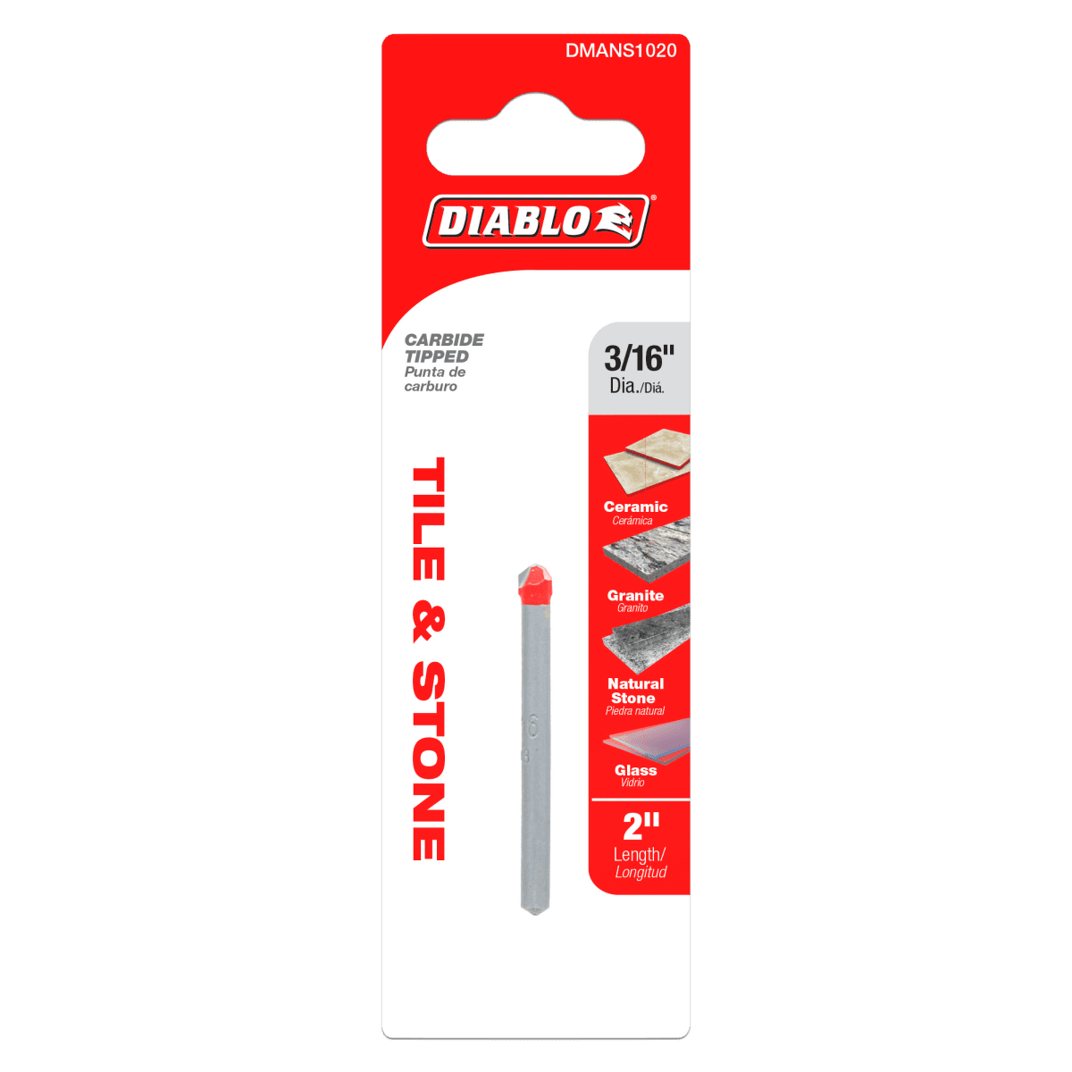 3/16" Tile & Stone Carbide Tipped Drill Bit - AAA Industrial Supply
