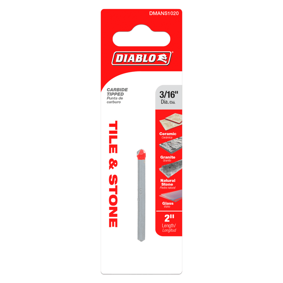 3/16" Tile & Stone Carbide Tipped Drill Bit - AAA Industrial Supply
