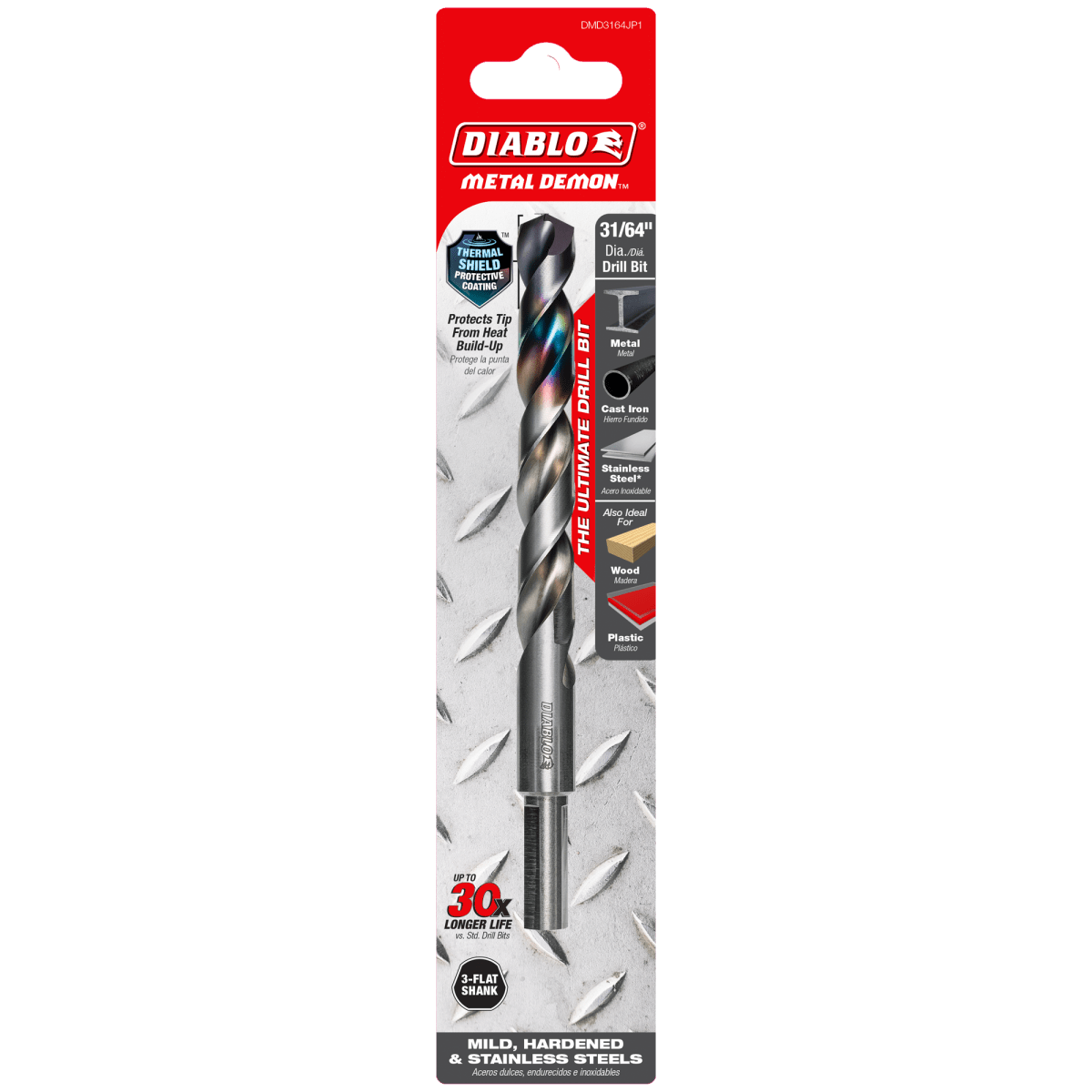 31/64" Metal Demon™ Drill Bit for Mild, Hardened and Stainless Steels - AAA Industrial Supply