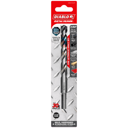31/64" Metal Demon™ Drill Bit for Mild, Hardened and Stainless Steels - AAA Industrial Supply