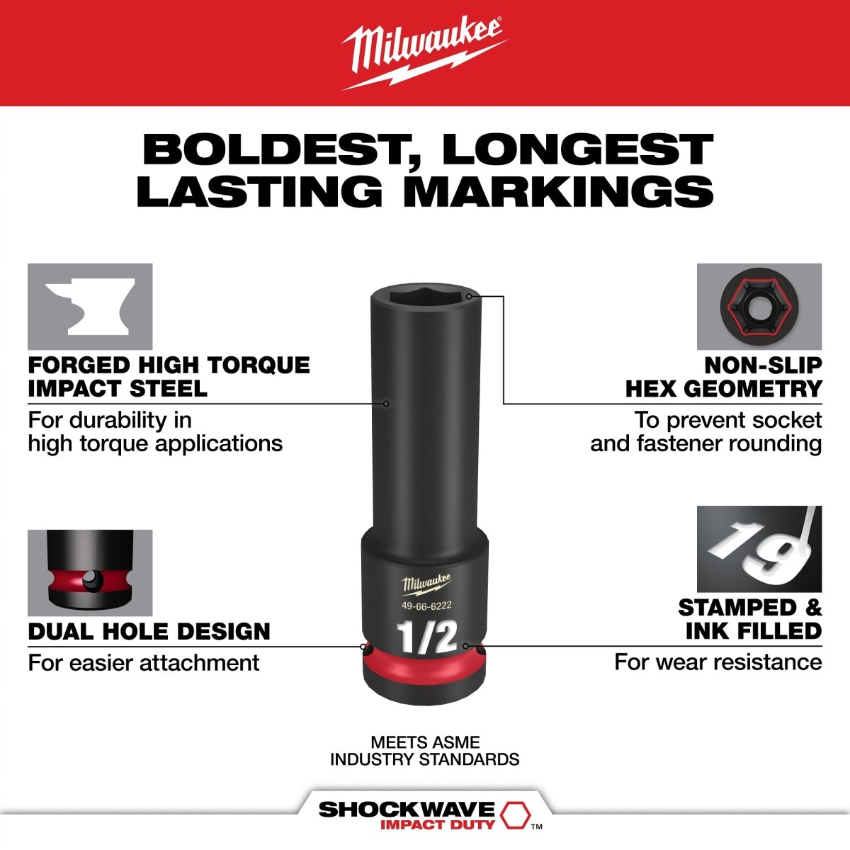 31PC SHOCKWAVE™ Impact Duty Socket 1/2” Drive Set with PACKOUT™ - AAA Industrial Supply