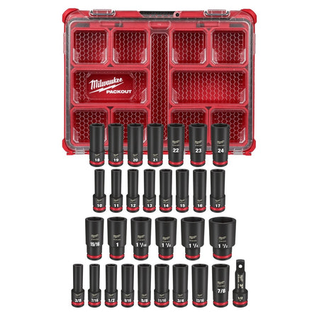 31PC SHOCKWAVE™ Impact Duty Socket 1/2” Drive Set with PACKOUT™ - AAA Industrial Supply