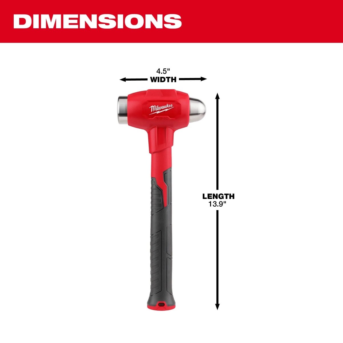 32oz Dead Blow Ball Peen Hammer - AAA Industrial Supply