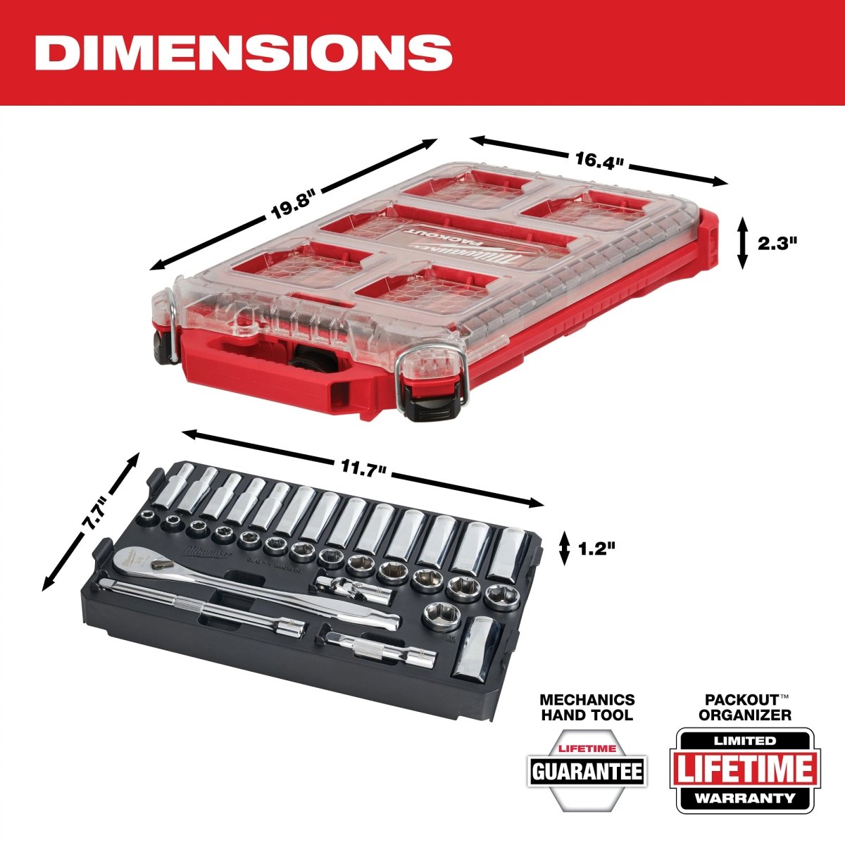 32pc 3/8" Metric Ratchet and Socket Set with PACKOUT™ Low - Profile Compact Organizer - AAA Industrial Supply