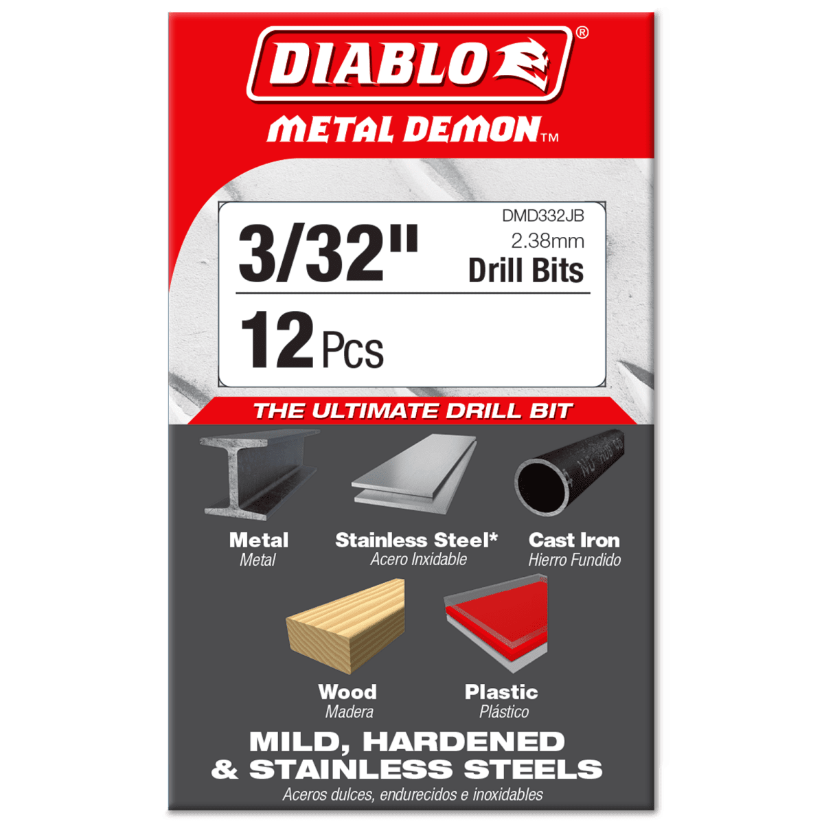 3/32" Metal Demon™ Drill Bit for Mild, Hardened and Stainless Steels - AAA Industrial Supply