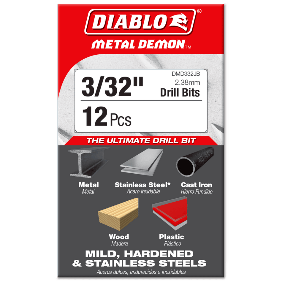 3/32" Metal Demon™ Drill Bit for Mild, Hardened and Stainless Steels - AAA Industrial Supply