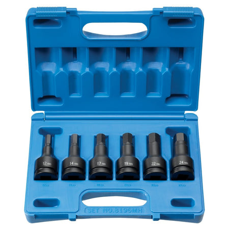 3/4" Drive 6 Piece Hex Driver Metric Set - AAA Industrial Supply