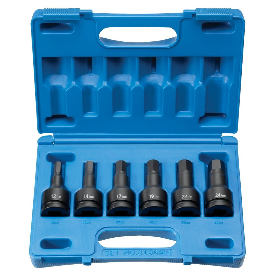 3/4" Drive 6 Piece Hex Driver Metric Set - AAA Industrial Supply