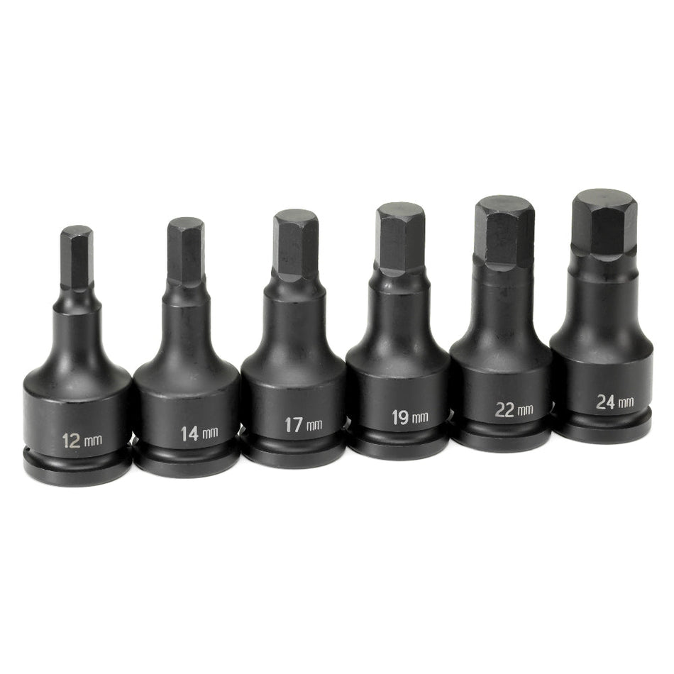 3/4" Drive 6 Piece Hex Driver Metric Set - AAA Industrial Supply