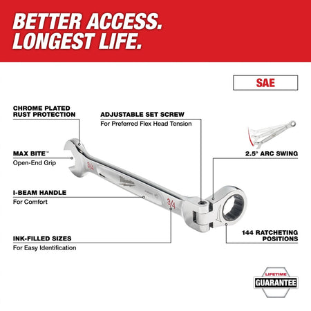 3/4" Flex Head Combination Wrench - AAA Industrial Supply