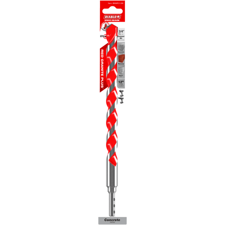 3/4" x 12" x 10" SPEEDemon™ Red Granite PLUS™ Carbide - Tipped Hammer Drill Bit - AAA Industrial Supply