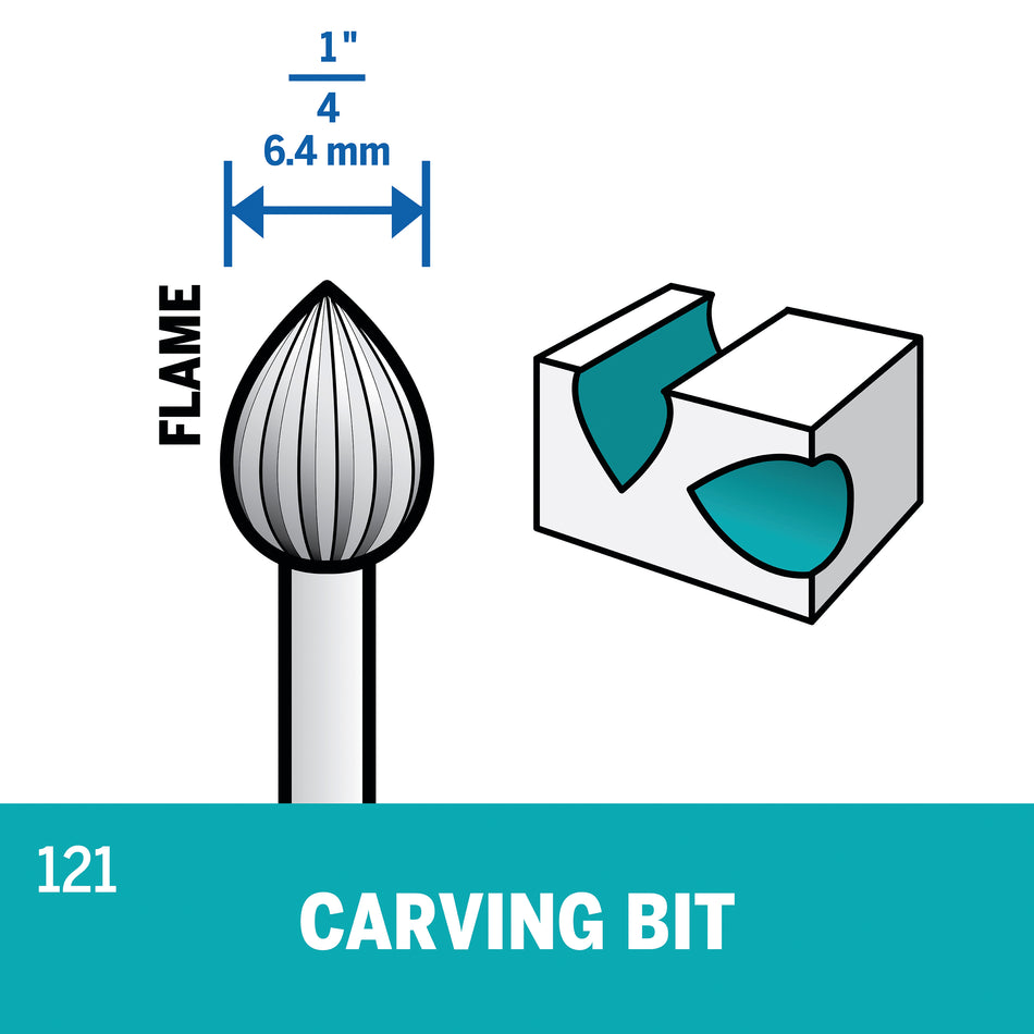 Dremel 1/4 In. (6.4 mm) Carving Bit