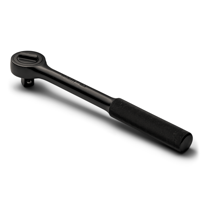 1/2" Drive Ratchet Knurled Grip Black Industrial - 10-1/8"