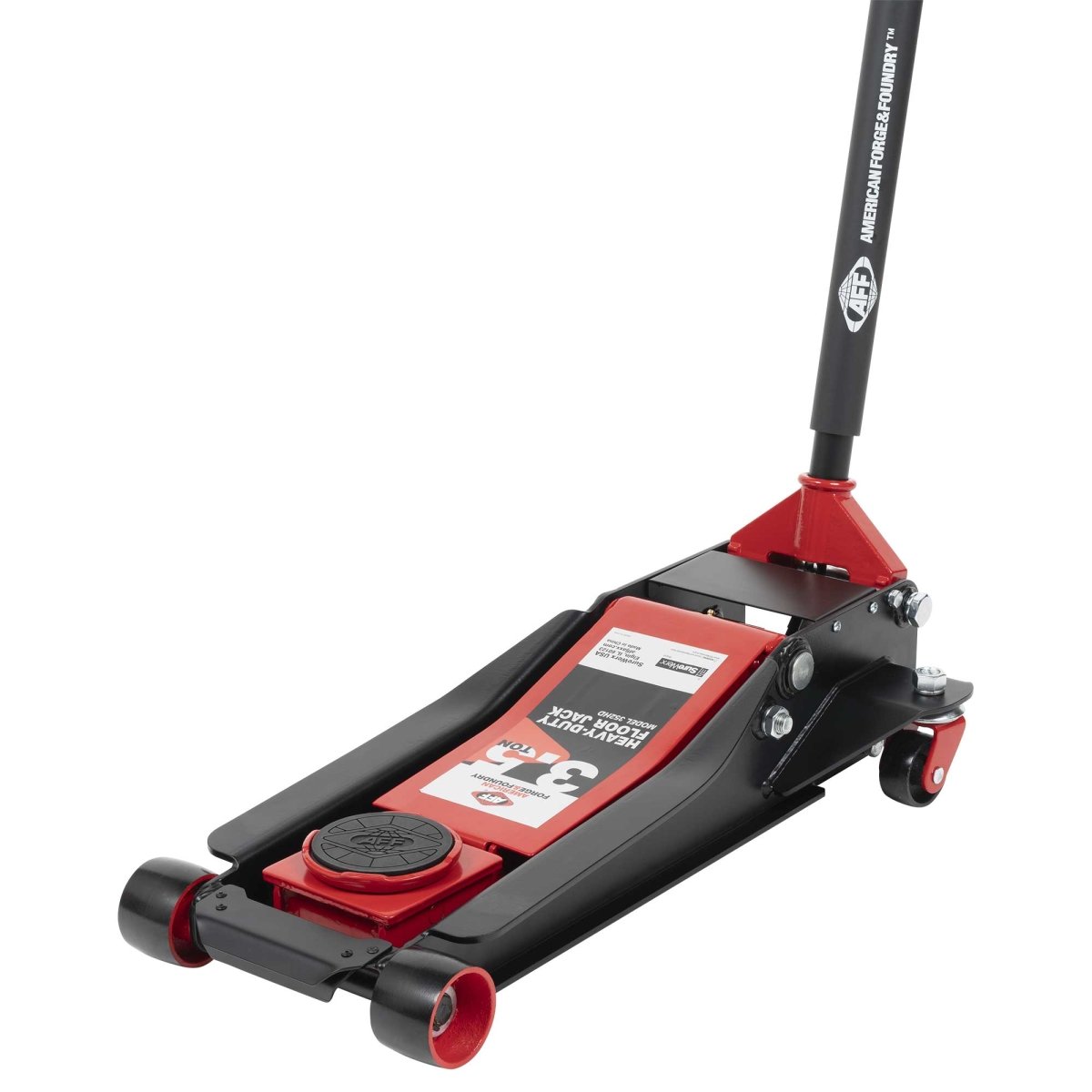 3.5-Ton Lighting Lift™ Heavy-Duty Floor Jack – 2-pc Handle - AAA Industrial Supply
