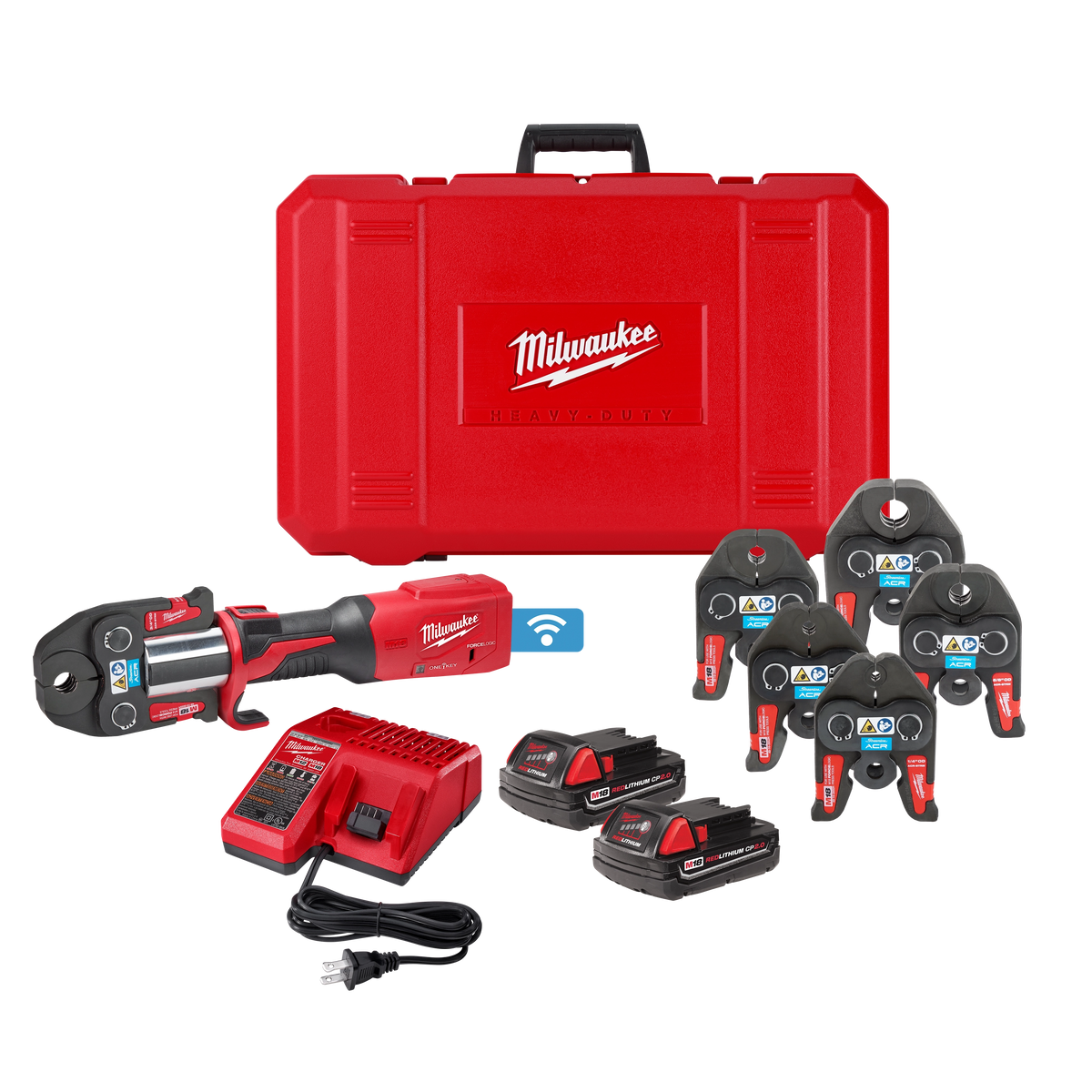 Milwaukee M18™ FORCE LOGIC™ Press Tool Kit w/ ONE-KEY™ with 1/4"-7/8" Streamline™ ACR Jaws