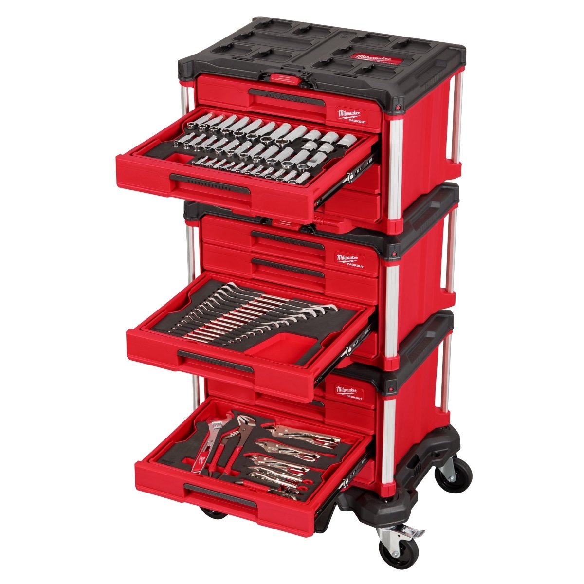 366pc. Master Mechanics Hand Tool Set with PACKOUT™ Drawers and Dolly - AAA Industrial Supply