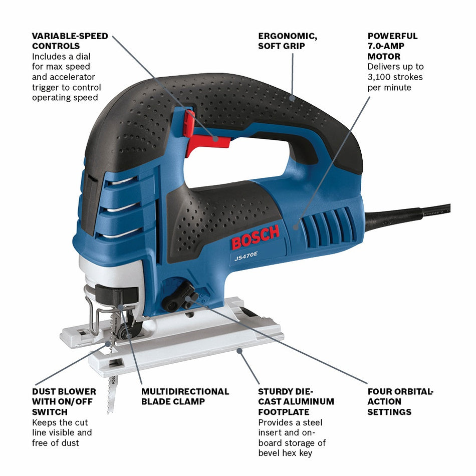 Bosch 7.0 Amp Top-Handle Jig Saw