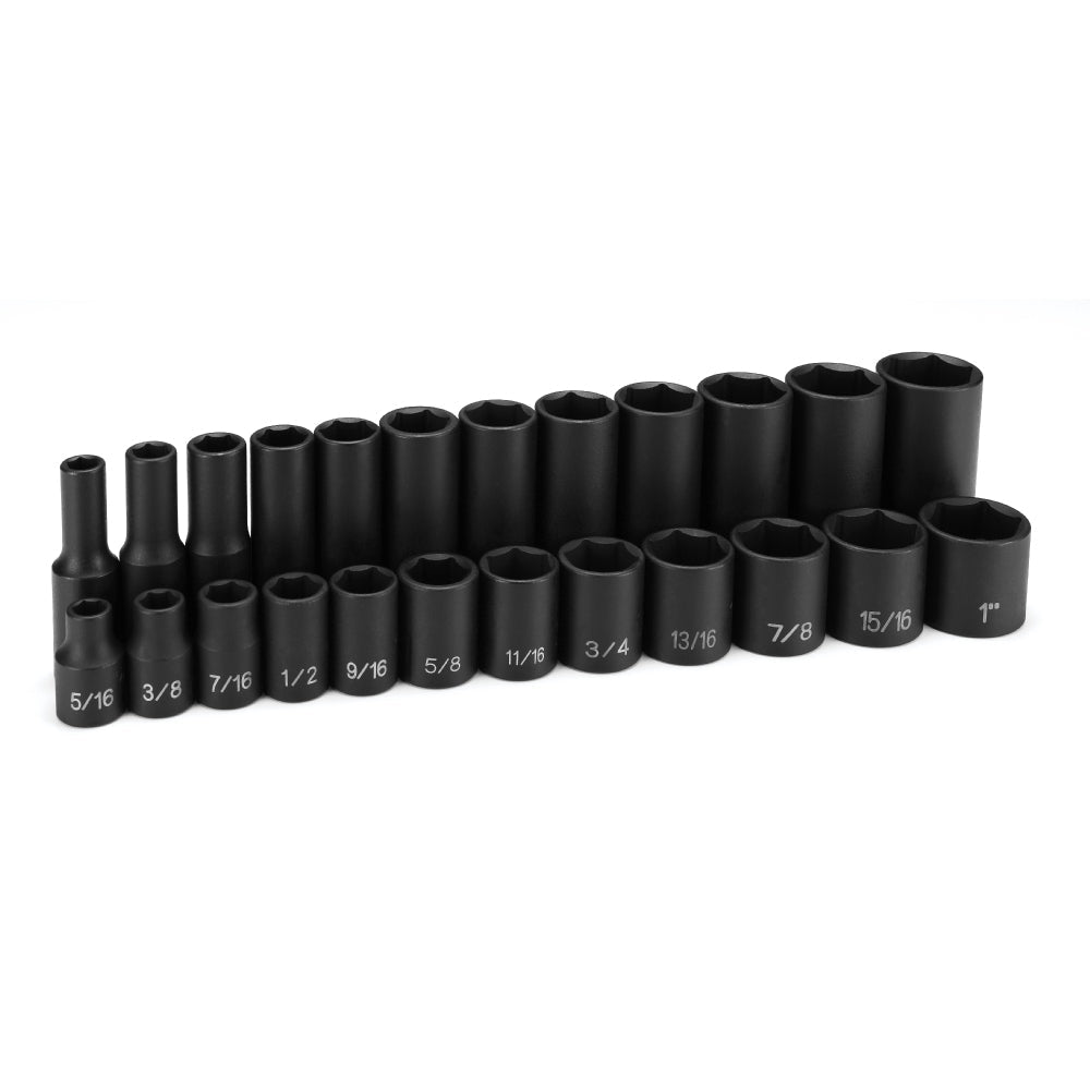 3/8" Dr. 24 Pc. Std. & Deep Length Fractional Set - AAA Industrial Supply
